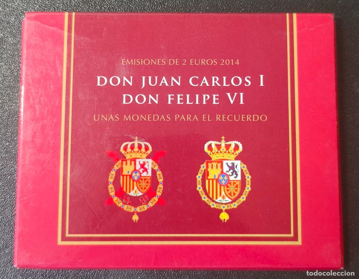 Euros: Espa&ntilde;a x2 Euro Cartera Don Juan Carlos I / Don Felipe VI 2014 (PROOF)