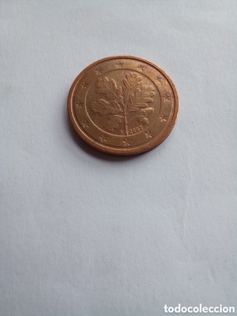 Euros: MONEDA 2 C&Eacute;NTIMOS DE EURO ALEMANIA - A&Ntilde;O 2002, CECA A (HOJAS DE ROBLE)