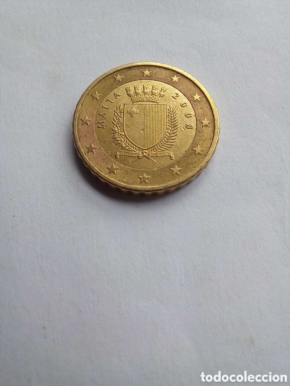 Euros: MONEDA 10 C&Eacute;NTIMOS DE EURO MALTA - A&Ntilde;O 2008 (ESCUDO DE ARMAS DE MALTA)