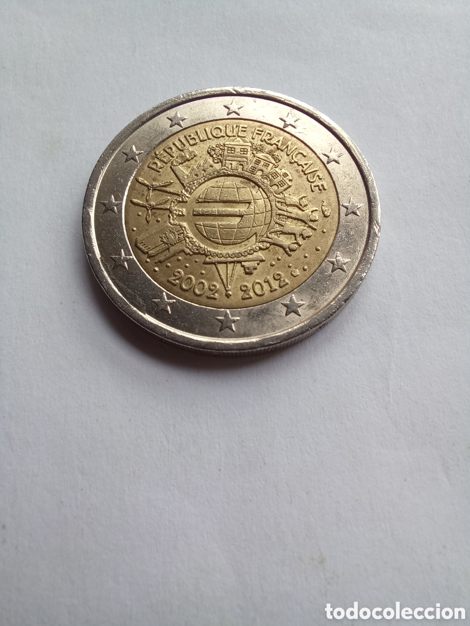 Euros: MONEDA 2 EUROS CONMEMORATIVOS FRANCIA - A&Ntilde;O 2012 (10&deg; ANV INTRODUCCI&Oacute;N MONEDAS Y BILLETES EN EUROS)