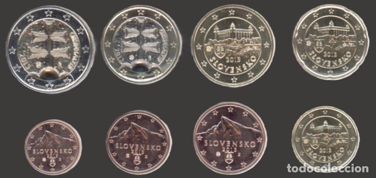 Euros: Slovakia all 8 coins 2013 Uncirculated UNC