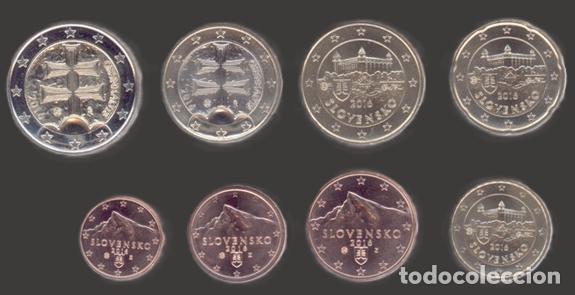Euros: Slovakia all 8 coins 2016 Uncirculated UNC