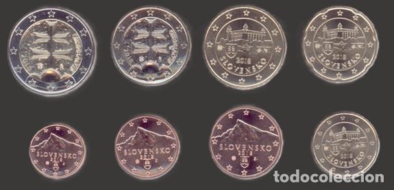 Euros: Slovakia all 8 coins 2018 Uncirculated UNC