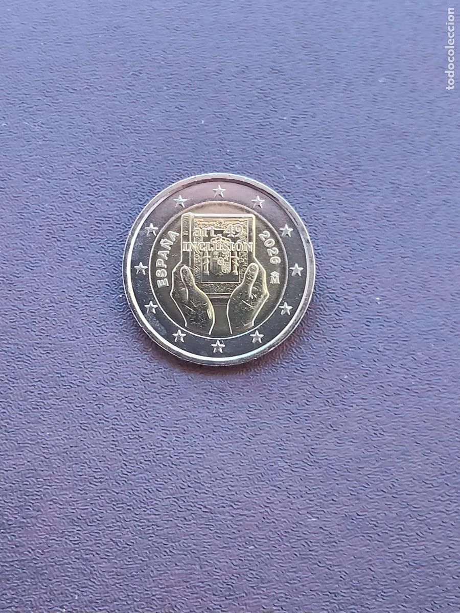 Euros: ESPA&Ntilde;A A&Ntilde;O 2026. MONEDA DE 2 EUROS CONMEMORATIVA ARTICULO 49 INCLUSION. S/C