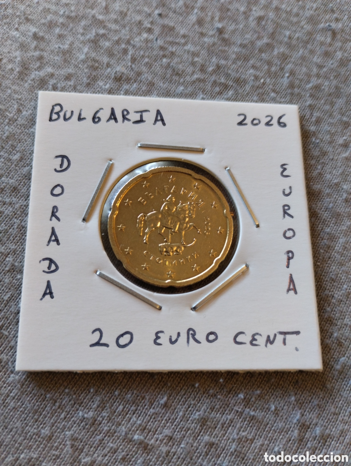 Euros: Moneda 20 euro cent Bulgaria a&ntilde;o 2026 ebc encartonada