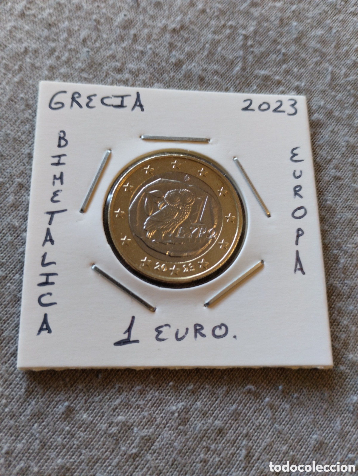 Euros: Moneda 1 euro Grecia a&ntilde;o 2023 ebc encartonada