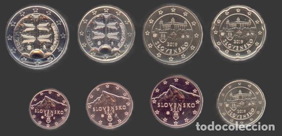 Euros: Slovakia all 8 coins 2019 Uncirculated UNC