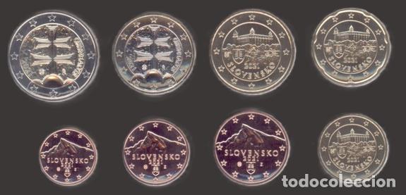 Euros: Slovakia all 8 coins 2021 Uncirculated UNC