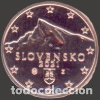 Euros: Slovakia 1 Cent 2021 Uncirculated UNC