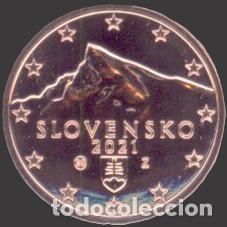 Euros: Slovakia 2 Cent 2021 Uncirculated UNC