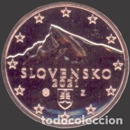 Euros: Slovakia 5 Cent 2021 Uncirculated UNC