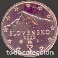 Euros: Slovakia 1 Cent 2022 Uncirculated UNC