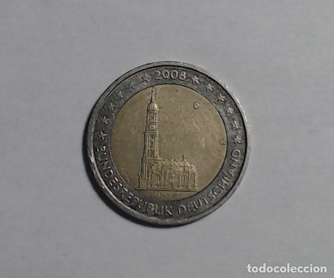 Euros: 2 euro conmemorativos de Alemania. Hamburgo. A&ntilde;o 2008 ceca D