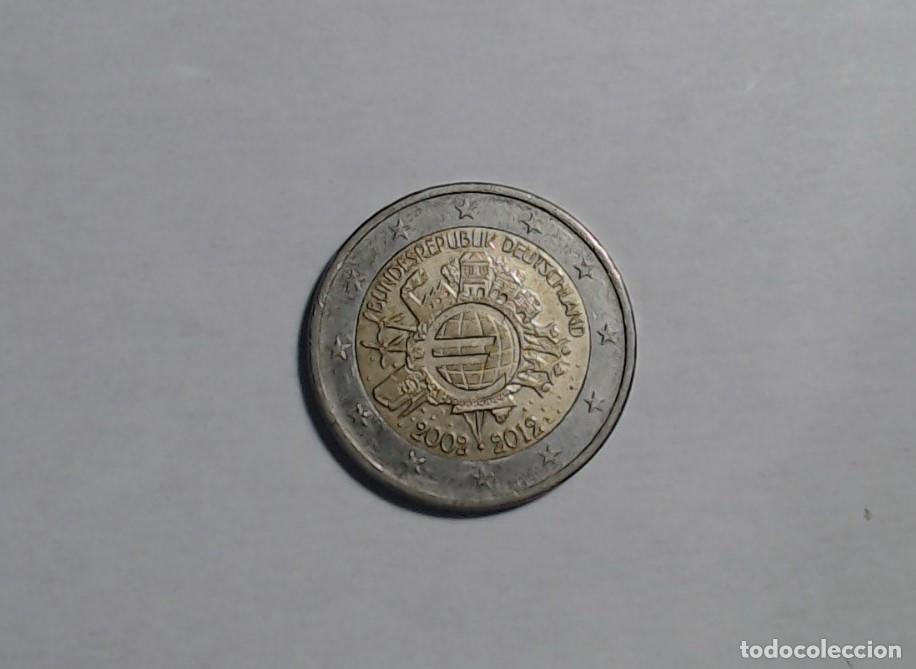 Euros: Monedas 2 Euros. Alemania (10&deg; Aniversario del Euro) 2012.