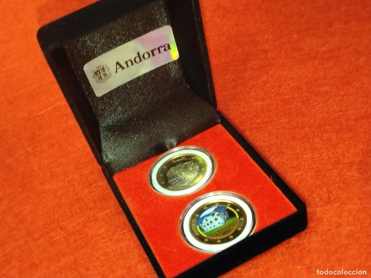 Euros: PRECIOSO CONJUNTO DE MONEDAS DE 1 EURO DE ANDORRA 2014 - UNA EN COLOR