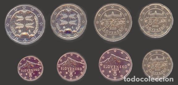 Euros: Slovakia all 8 coins 2023 Uncirculated UNC