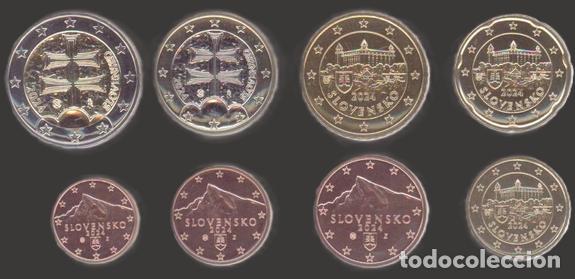 Euros: Slovakia all 8 coins 2024 Uncirculated UNC