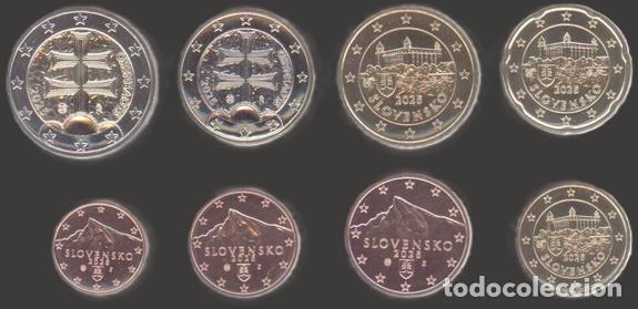 Euros: Slovakia all 8 coins 2025 Uncirculated UNC
