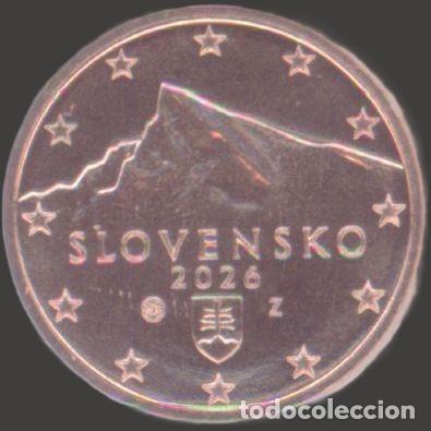 Euros: Slovakia 1 Cent 2026 Uncirculated UNC