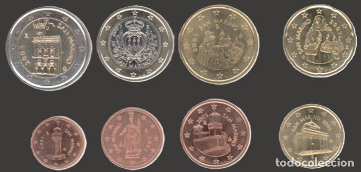 Euros: San Marino all 8 coins 2003 Uncirculated UNC