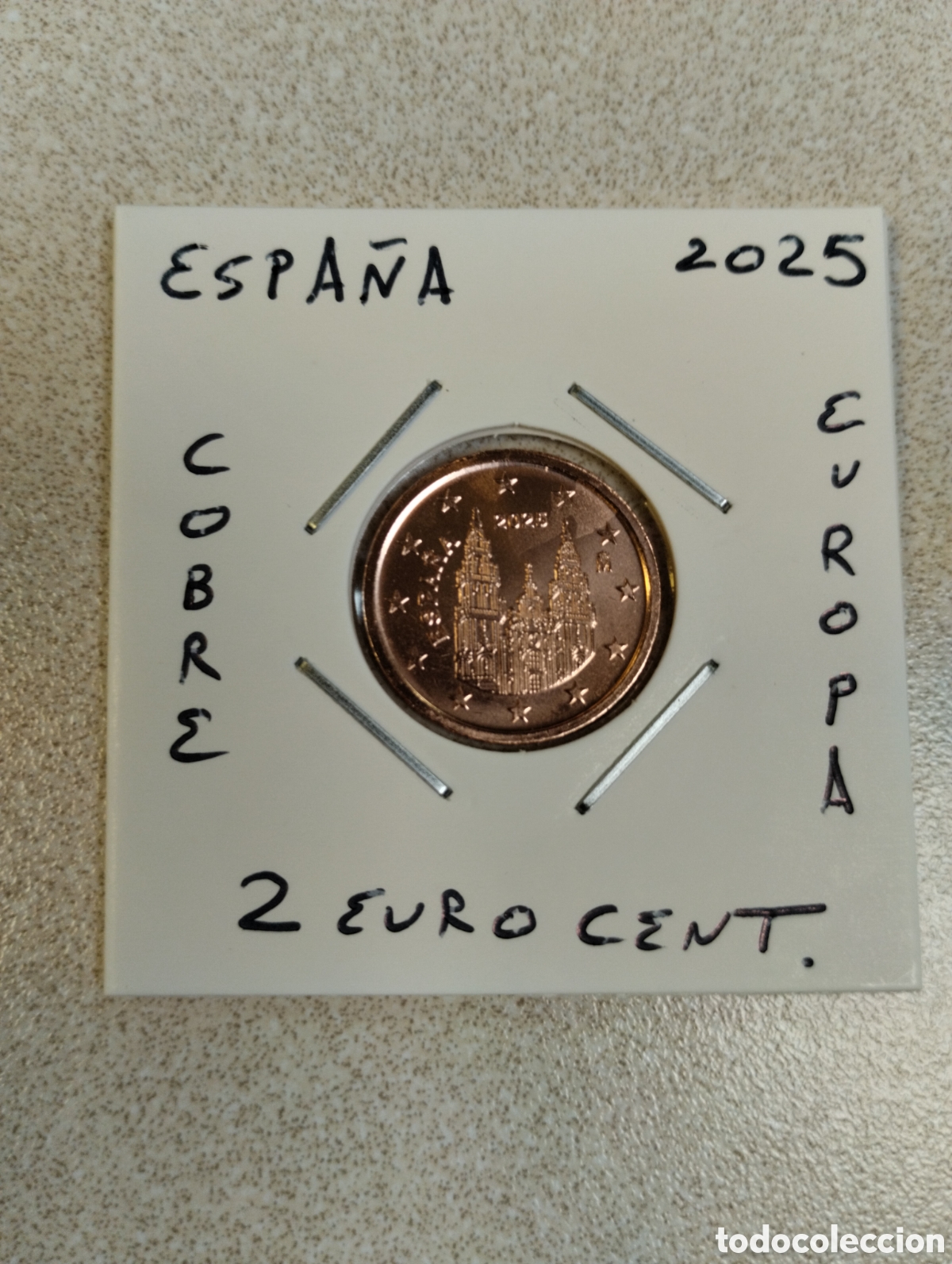 Euros: Moneda 2 euro cent Espa&ntilde;a a&ntilde;o 2025 sin circular encartonada