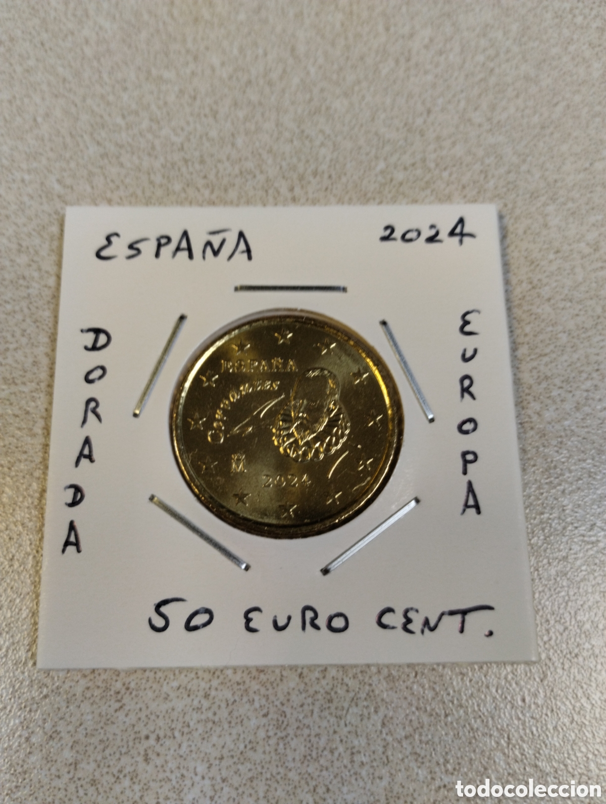 Euros: Moneda 50 euro cent Espa&ntilde;a 2024 sin circular encartonada