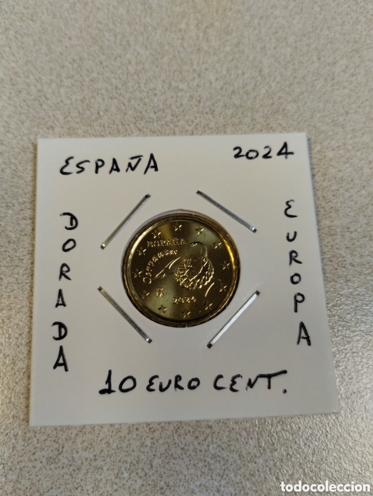 Euros: Moneda 10 euro cent Espa&ntilde;a a&ntilde;o 2024 sin circular encartonada