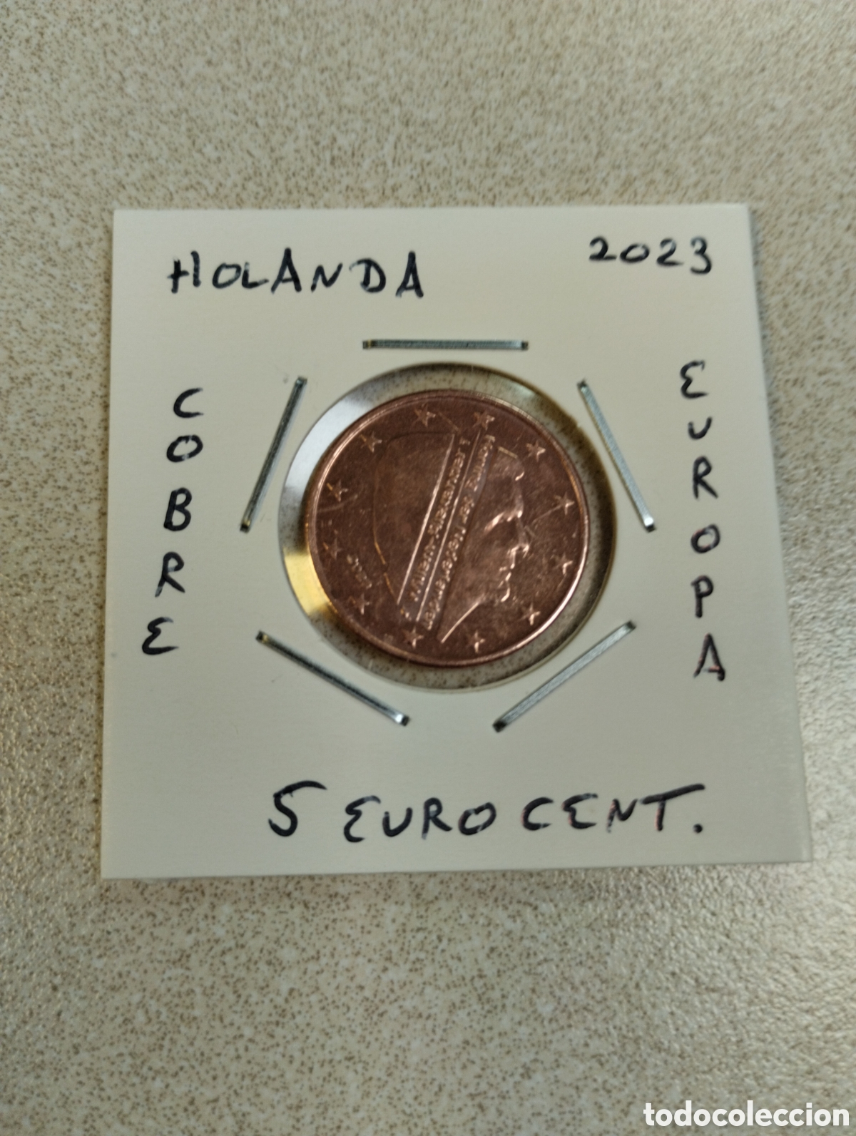 Euros: Moneda 5 euro cent holanda a&ntilde;o 2023 ebc encartonada