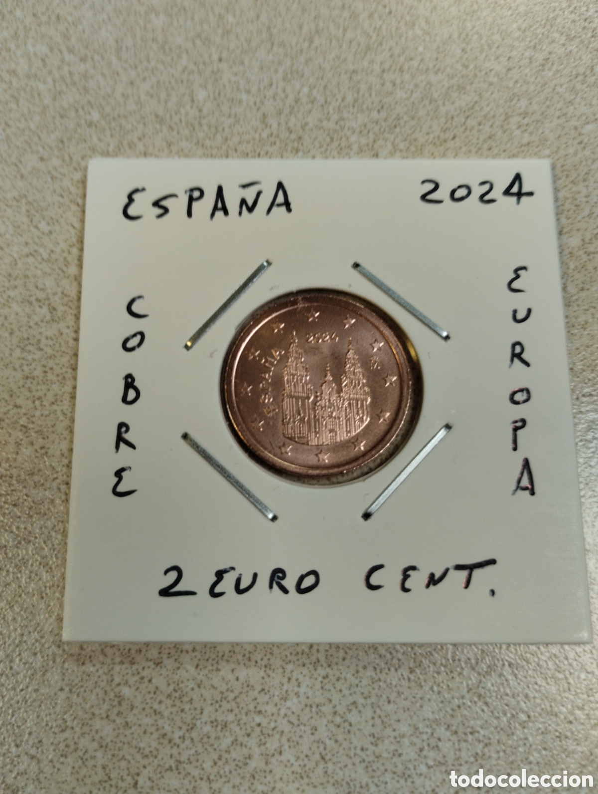 Euros: Moneda 2 euro cent Espa&ntilde;a a&ntilde;o 2024 sin circular encartonada