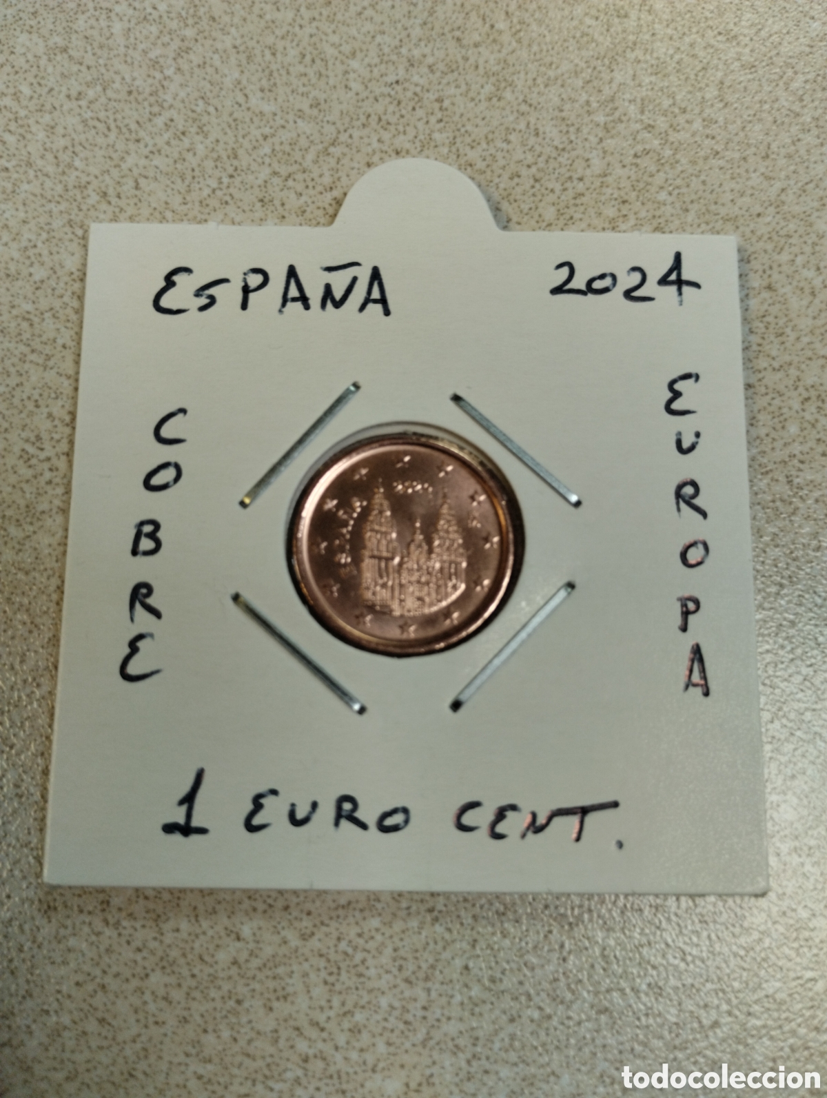Euros: Moneda 1 euro cent Espa&ntilde;a a&ntilde;o 2024 sin circular encartonada