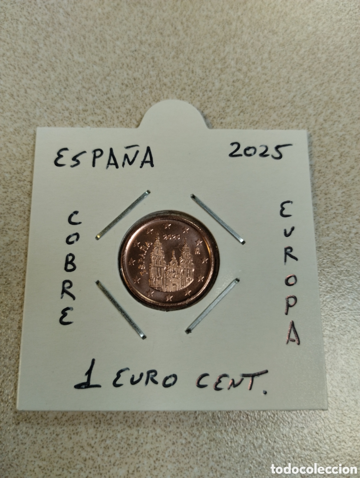 Euros: Moneda 1 euro cent Espa&ntilde;a a&ntilde;o 2025 sin circular encartonada