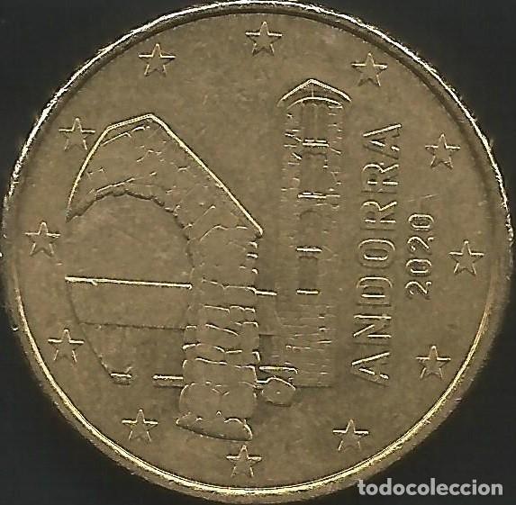 Euros: ANDORRA 2020 - 50 CENT - KM 525 - CIRCULADA EBC
