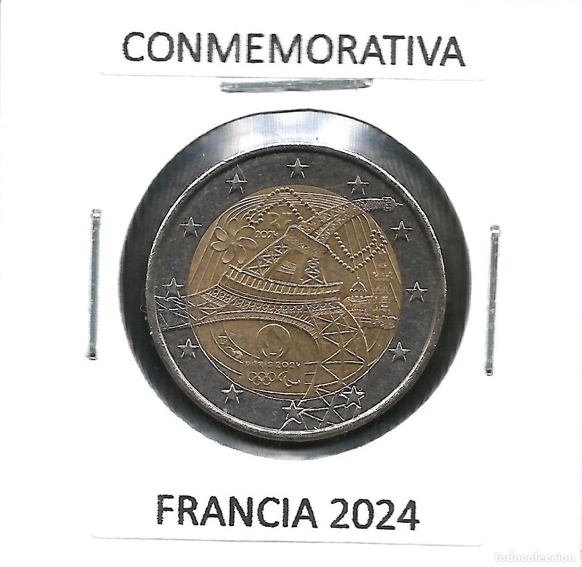 Euros: FRANCIA 2024 - CONMEMORATIVA J.J.O.O. TORRE EIFFEL - KM NUEVO - CIRCULADA EBC
