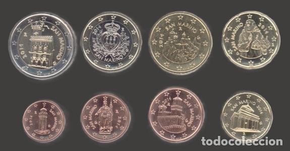 Euros: San Marino all 8 coins 2014 Uncirculated UNC