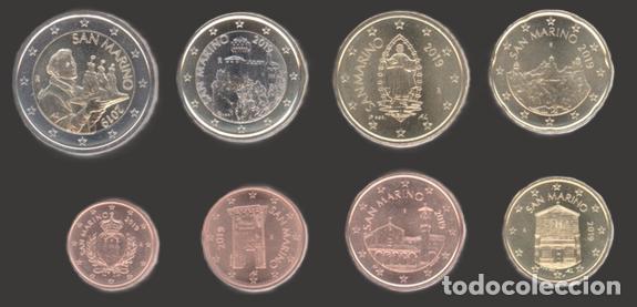 Euros: San Marino all 8 coins 2019 Uncirculated UNC