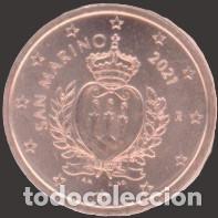 Euros: San Marino 1 cent 2021 Uncirculated UNC