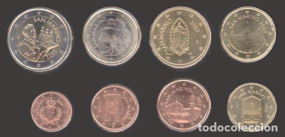 Euros: San Marino all 8 coins 2022 Uncirculated UNC