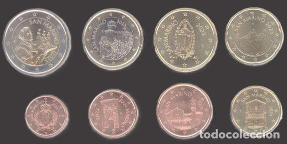Euros: San Marino all 8 coins 2023 Uncirculated UNC