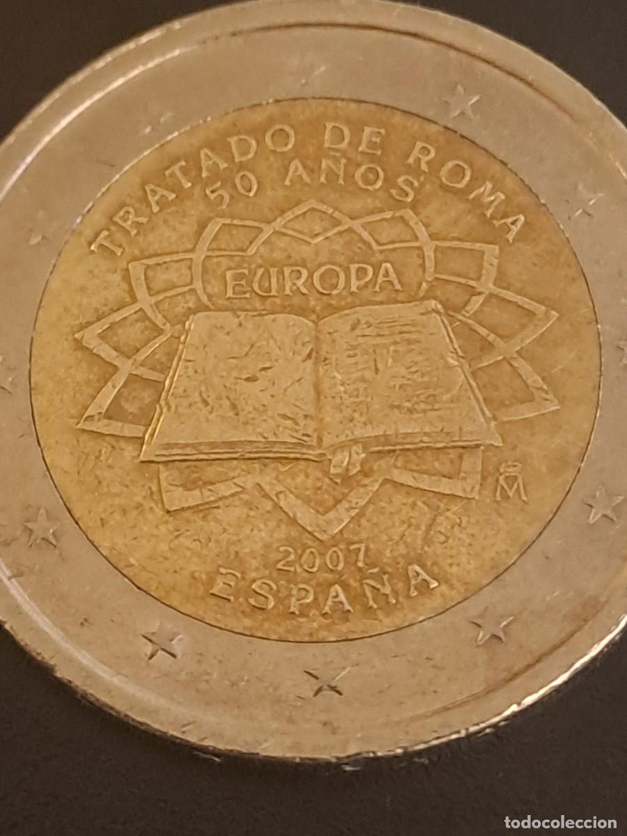 Euros: Moneda de 2&euro; Espa&ntilde;a 50 aniversario Tratado Roma