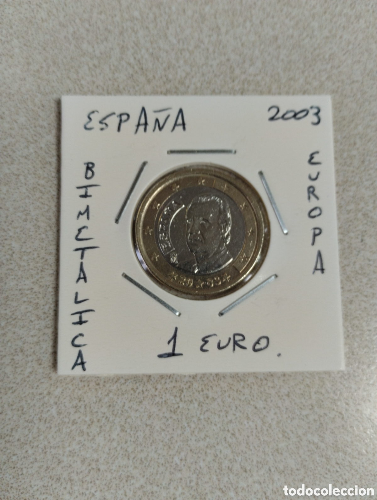 Euros: Moneda 1 euro Espa&ntilde;a a&ntilde;o 2003 mbc encartonada