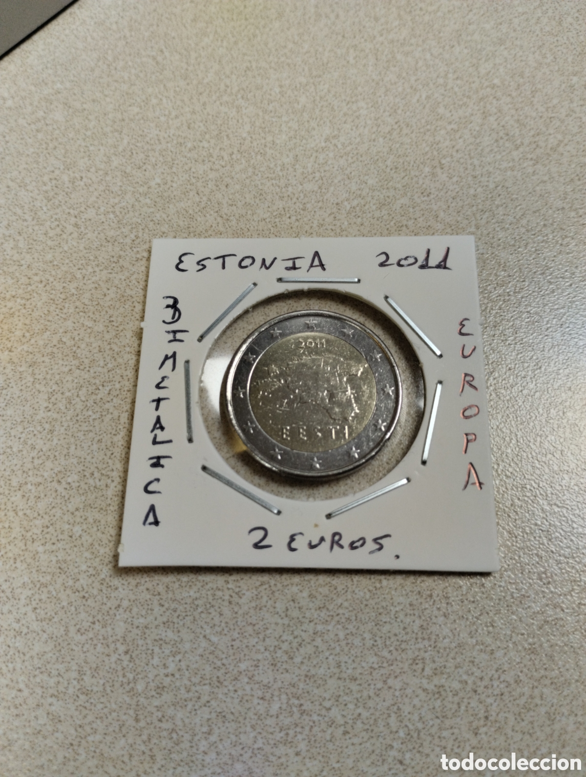 Euros: Moneda 2 euros Estonia a&ntilde;o 2011 mbc encartonada
