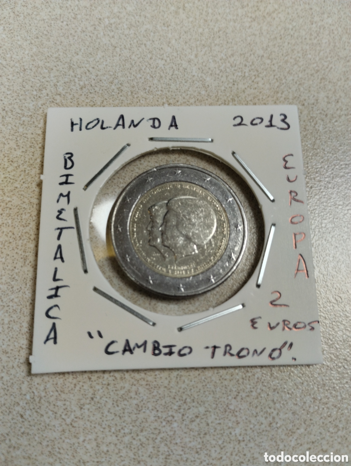 Euros: Moneda 2 euros holanda a&ntilde;o 2013 cambio de trono mbc encartonada