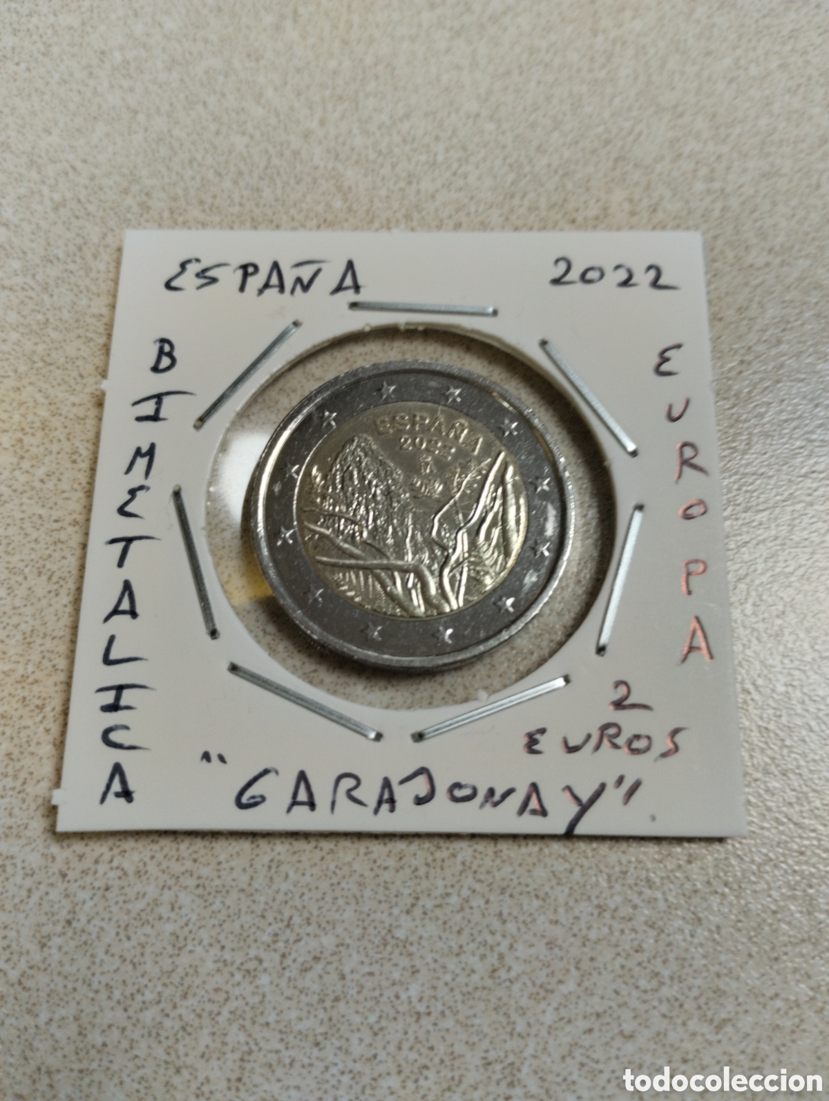 Euros: Moneda 2 euros Espa&ntilde;a a&ntilde;o 2022 garajonay mbc encartonada