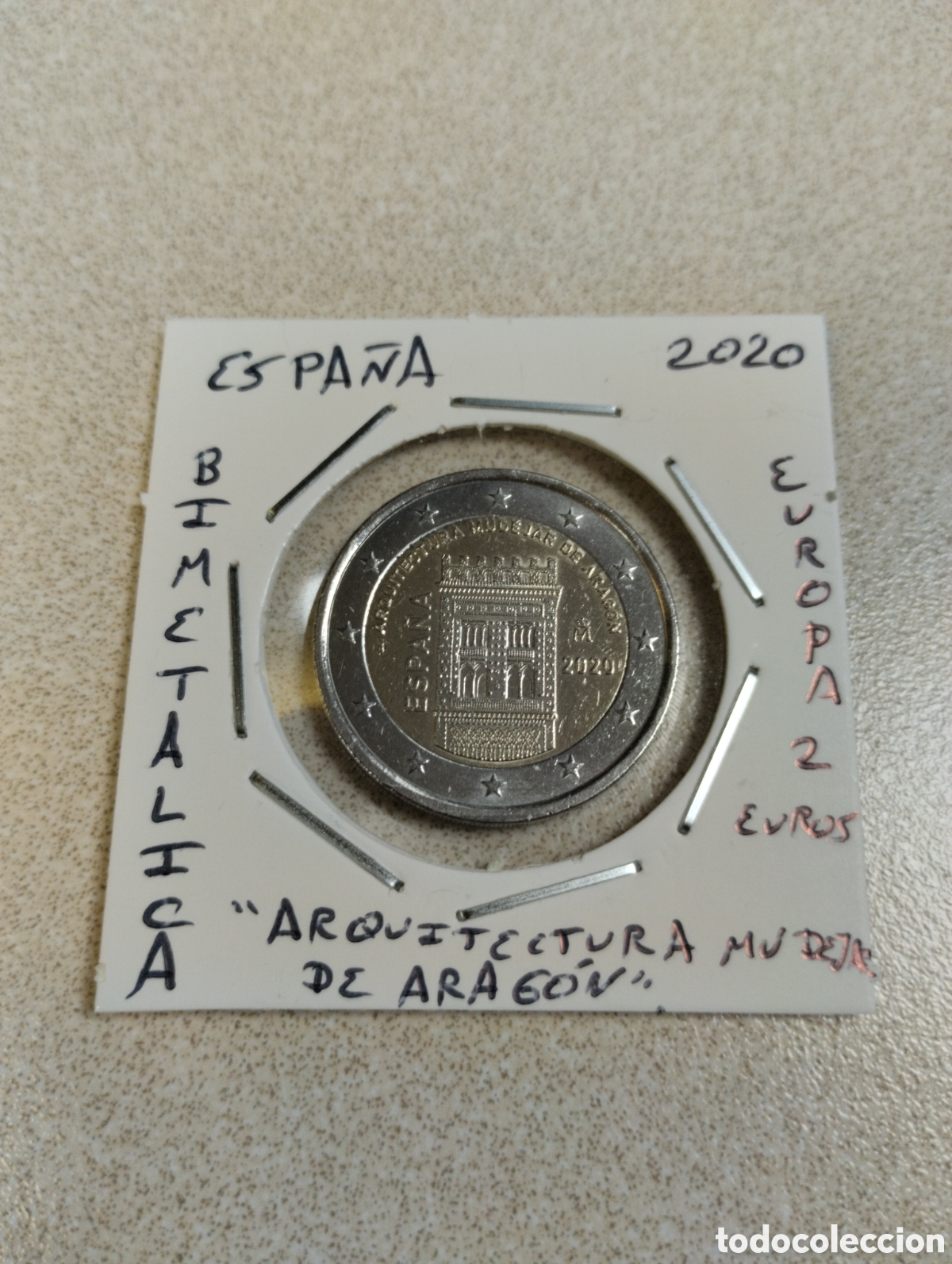Euros: Moneda 2 euros Espa&ntilde;a a&ntilde;o 2020 Arag&oacute;n ebc encartonada