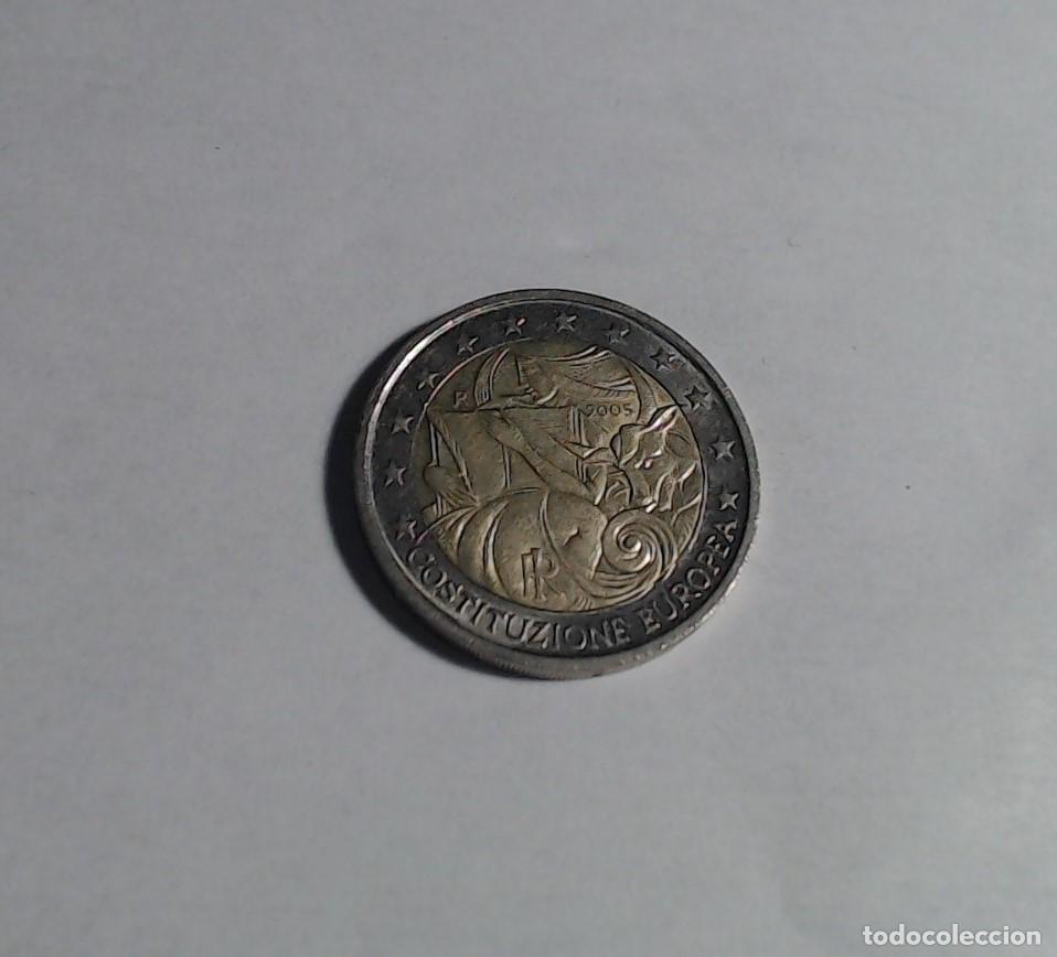 Euros: 2 euros conmemorativos de Italia. Constituci&oacute;n Europea. A&ntilde;o 2005