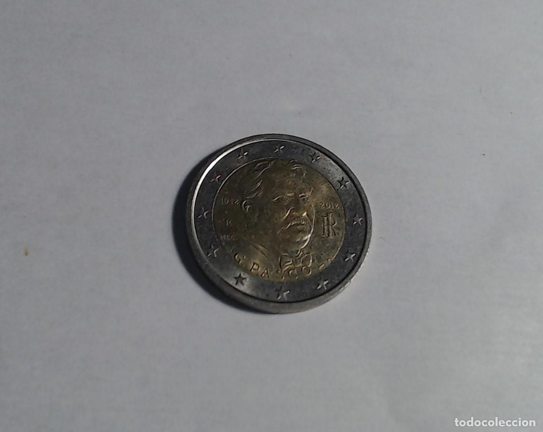 Euros: 2&euro; conmemorativos de Italia. G. Pascoli. A&ntilde;o 2012
