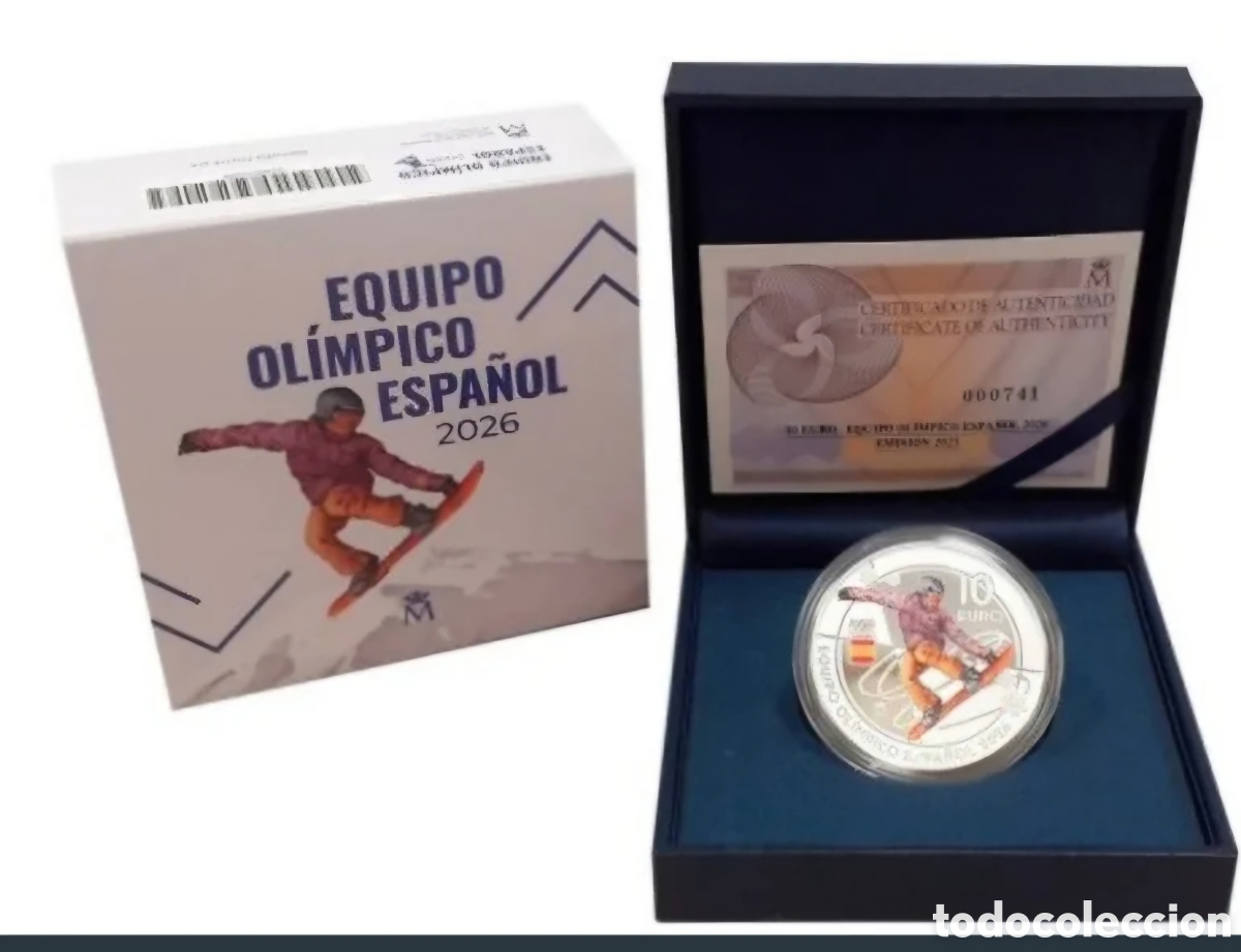 Euros: Espa&ntilde;a 10&euro; Plata Equipo Olimpico 2026