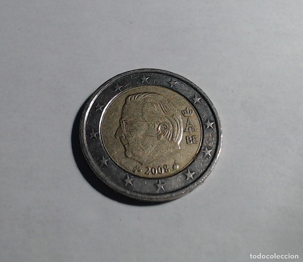 Euros: Moneda 2&euro; B&eacute;lgica 2008.