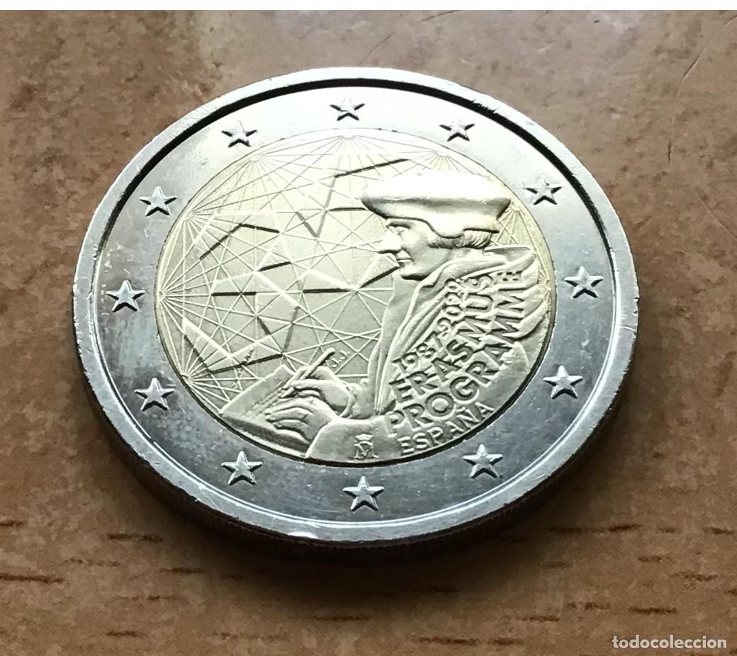 Euros: 2 euros conmemorativos de Espa&ntilde;a. Erasmus. A&ntilde;o 2022. Circulada EBC
