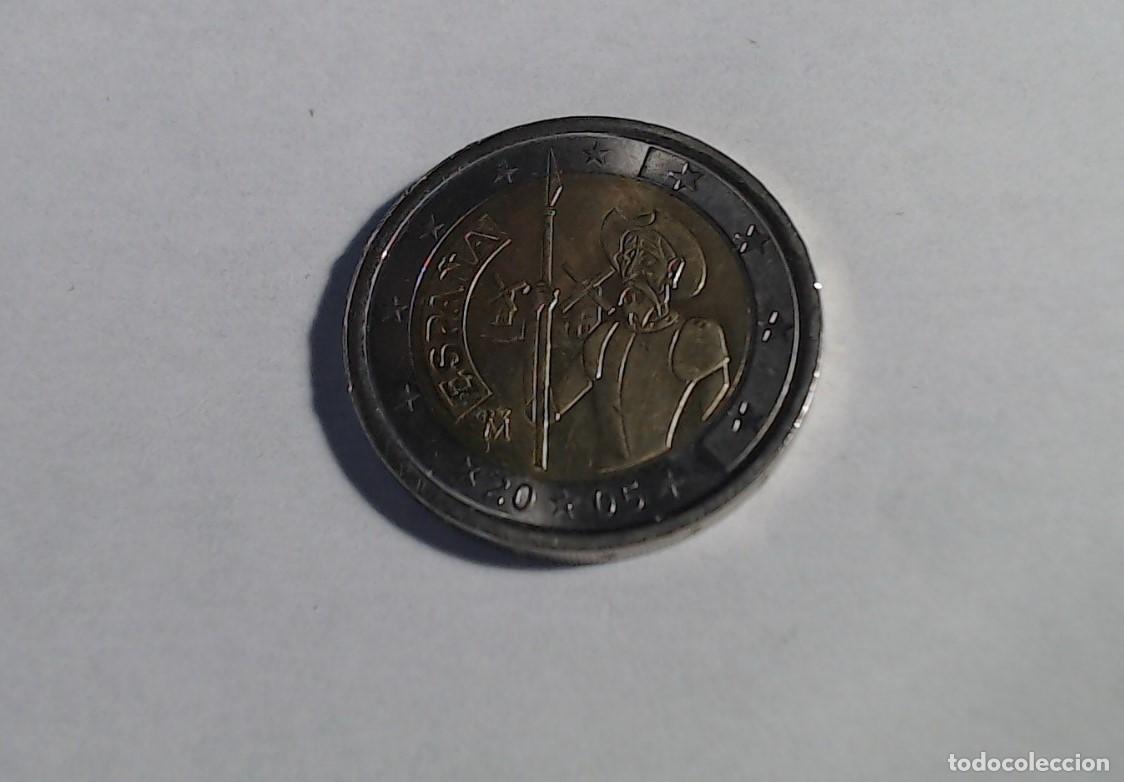 Euros: Moneda 2&euro; Espa&ntilde;a 2005. El Quijote - Foto 1